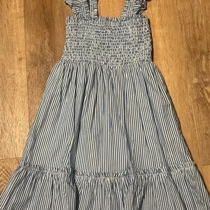 Crewcuts Navy and White Striped Casual Dress